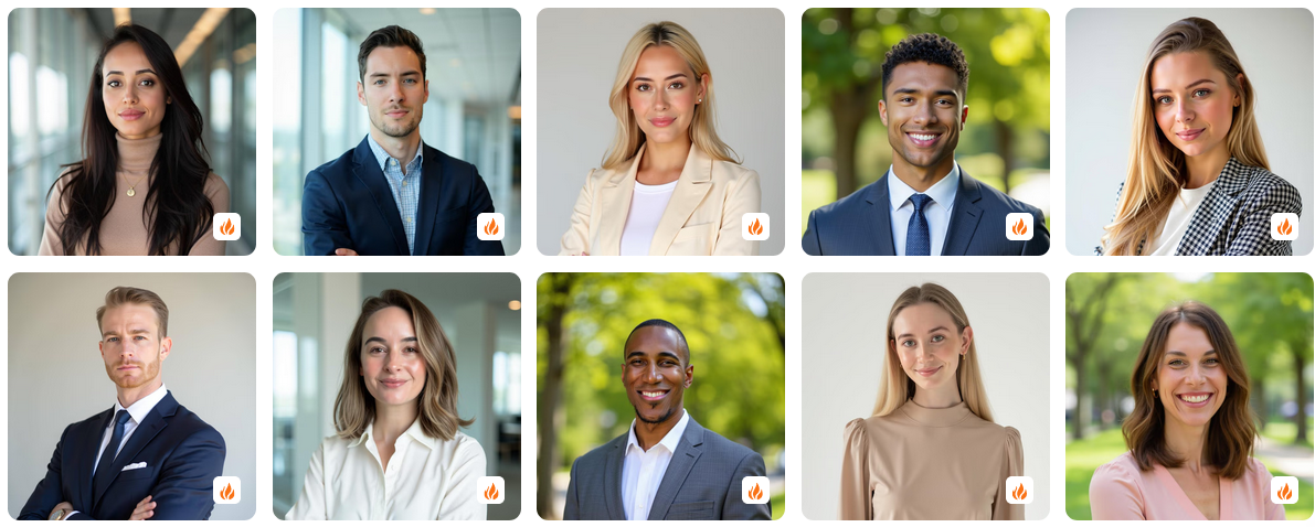 AI headshots generated by Aragon AI.