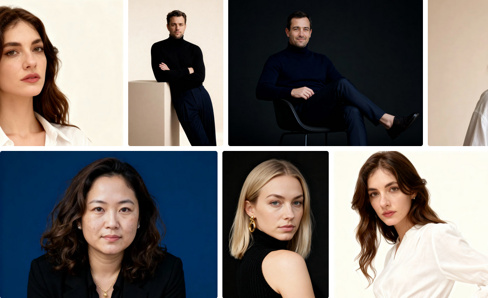 AI headshots generated by Studioshot.