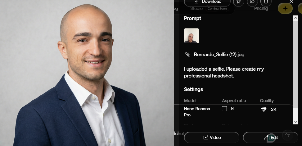 AI headshot generated by Gemini's Nano Banana.